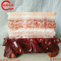 Chishi ornamental stone pork stone Caixia stone original stone Wuhua meat boutique red leather stone collection Realistic Pendulum