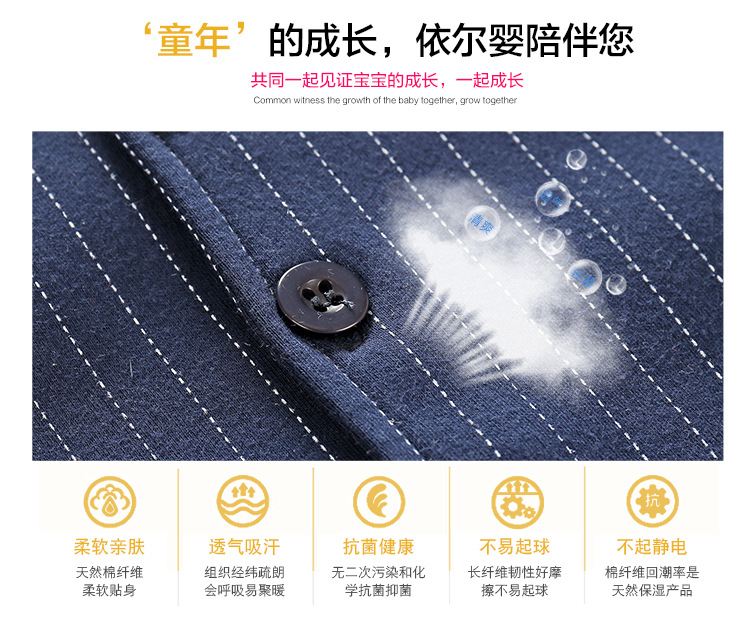 Phiên bản Hàn Quốc của quý ông sơ sinh trăng tròn trăm ngày tuổi tay áo dài bé trai quần áo cotton hộp quà bé xuân hè sắm đồ sơ sinh