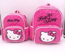 Ultra cute Korean version KT dual shoulder back Katie cat kindergarten student PU light material bag 1-12 years old