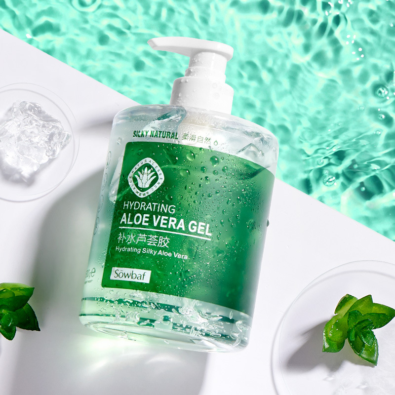 Zhiyanfen moisturizing aloe vera gel 500g moisturizing repair lock water to ease sunburn official flagship store