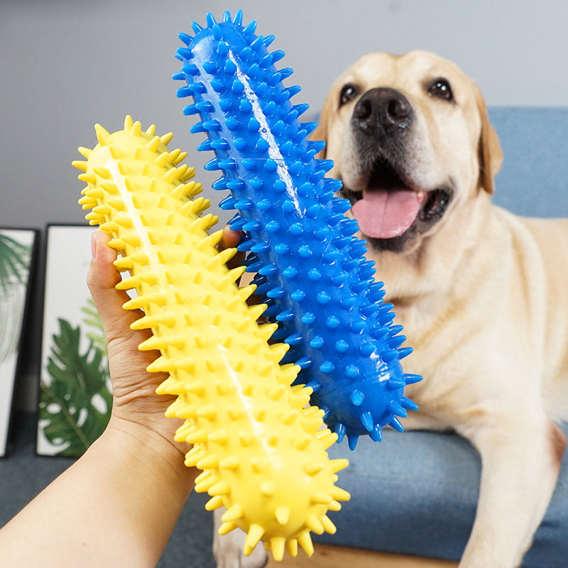 Large number bite-resistant pet grinding teeth rubber toy Spura Labrador gold wool small medium large dog grinding tooth stick