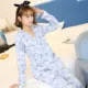 Mùa xuân và mùa thu Bộ đồ ngủ kimono Nhật Bản một mảnh bằng vải cotton dễ thương cho phụ nữ