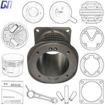 Air compressor Dafeng 80 cylinder electric air pump accessories high-power air compressor pump head cylinder barrel Zhejiang