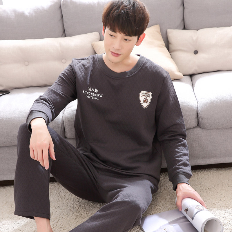 Fall and Winter Men Pure Cotton Clothing Men Clothing Clothes in Mid-Year Air Cotton Heating Round Clothes