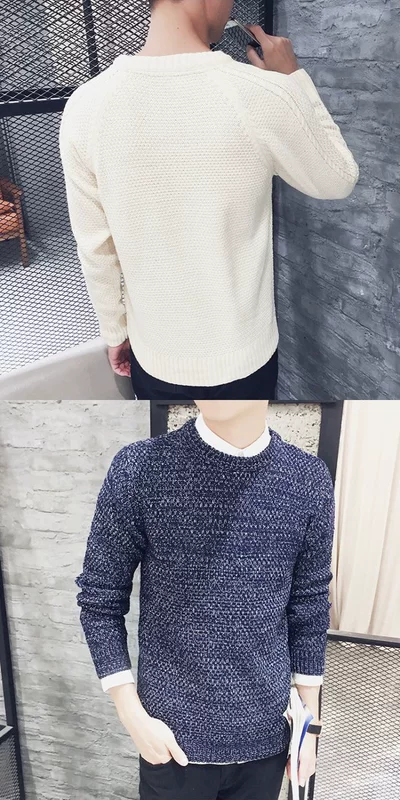 Áo len cổ lọ mùa đông nam phiên bản Hàn Quốc của xu hướng lỏng lẻo thêu áo len nam ấm áp áo len