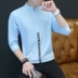 Inch quần áo nam nửa tay áo mùa hè vải lanh nam tay áo bảy điểm tay áo trắng tay dài tay dài Slim inch nam áo sơ mi nam 2020 Áo