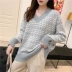 Quần áo thu đông 2019 mới retro lười gió cổ chữ V ôm sát đáy áo len len nữ lửng - Đan Cardigan Đan Cardigan