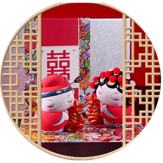 中国风国潮结婚礼物送新人新娘朋友实用创意一对娃娃纪念日装饰品