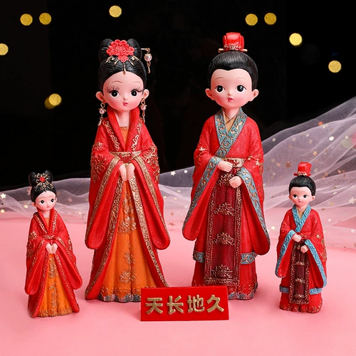 Свадебный свадебный жених китайский стиль жених и невеста и невеста -доброе украшение домашнее свадебное домик