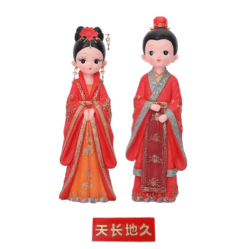 Свадебный свадебный жених китайский стиль жених и невеста и невеста -доброе украшение домашнее свадебное домик