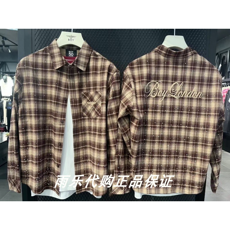 Boylondon26 Autumn Coffee-Colored Shirt Fashionable Couple's Matching Style B263N2102208 Original 1299