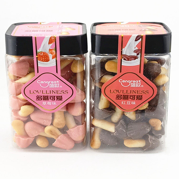 Song Song Mushroom Grain 138g fat chocolate strawberry red bean snack multimushroom cute cookie box