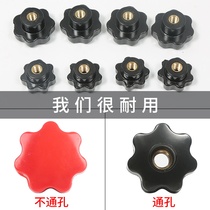 Plum handle nut through hole 7 angle star handle hand screw nut bakelite knob screw M6M8M10M16