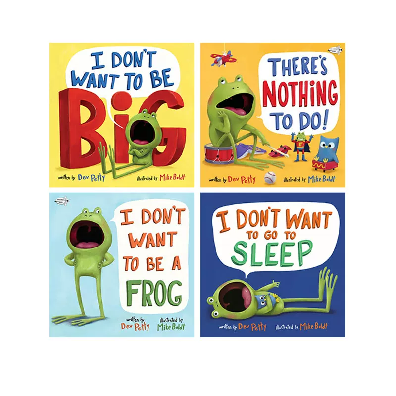 [Английская версия серия Frog 4 тома I Don't Want to Be a Frog 我不想成为一只青蛙 There's Nothing to Do юмористическая Dev Petty]