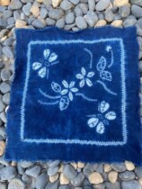 Tie dye vegetable dyed square towel