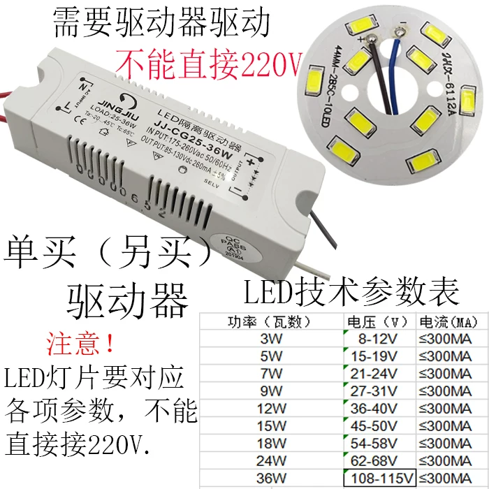 LED-наклейка круглая, источник света, совместима с потолочным светильником, потолочная лампа, аксессуары, 12В