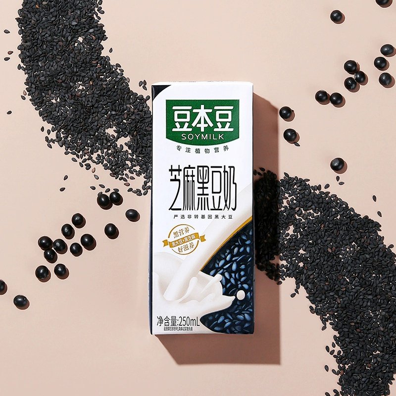 豆本豆芝麻黑豆奶250ml*20盒黑营养早餐奶植物蛋白家庭量贩礼盒;