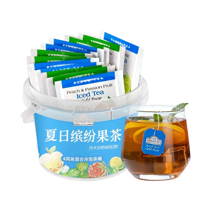 AHMAD TEA亚曼冷泡茶桶网红夏季红绿茶包伦敦冰茶冷萃水果茶16包