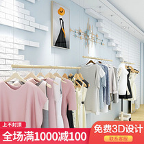 Clothing rack hanger display rack womens clothing store creative hanging clothing store ceiling simple shelf stainless steel