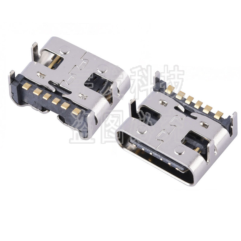 Type-C 6P patch mother base Easy version USB3 1 4 fixed pin large current fast flush special