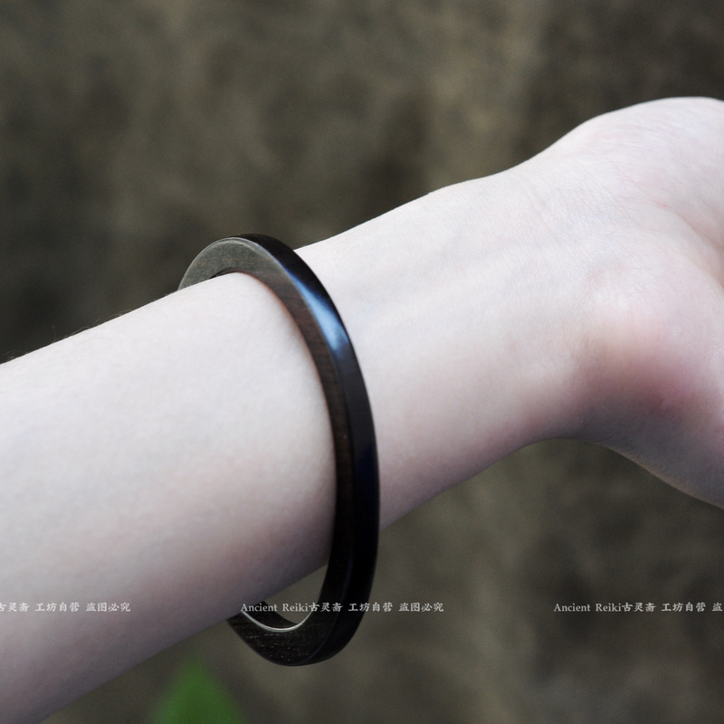 Mofang｜Chinese Style Natural Ebony Simple and Elegant Bracelet 6mm Thin Ebony Bracelet Direct from the Workshop