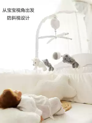 ins bedside music Bell newborn baby pacifying bed hanging toys children's bbbed fabric rattling Bell treasure bed rotating bedside bell