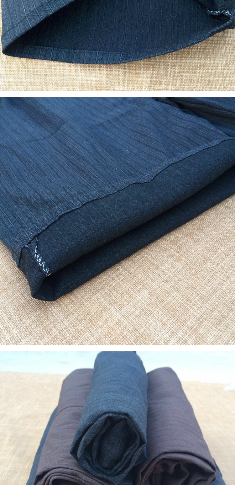 Mùa hè năm quần nam trung niên giản dị quần cao eo rộng quần short cha mặc trung niên ông nội thẳng quần jean nam rách