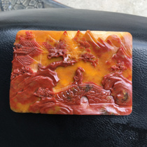 Yunnan Huanglong Jade Jewelry Jade Chicken Oil Yellow Colorful Carved Landscape Collectible Ornaments Quality Guaranteed Direct Sales from the Origin