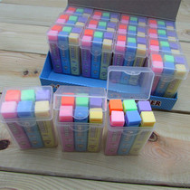 Small geek 6956 box eraser 6955 Korean version of childrens rubber rubber case eraser a box of 6