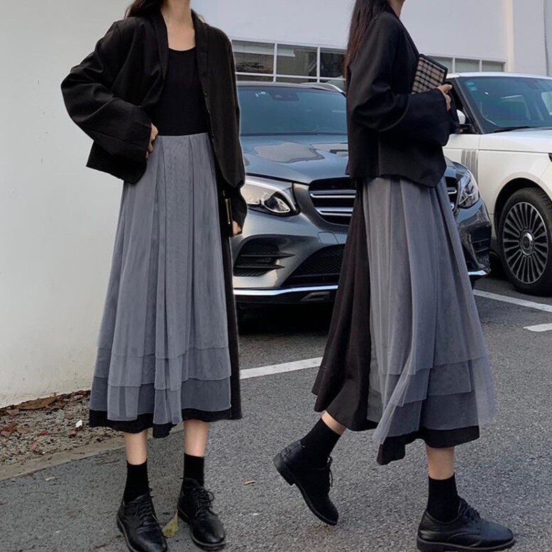 The new fat sister gas suit in spring 2020 - less age and red two dresses