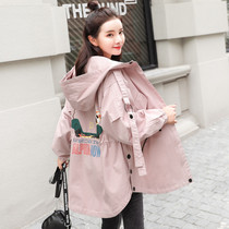 2021 New products Port Wind Long sleeves Jacket Jacket Big Code Female Loose Foreign Air Display Slim Student Short Coat 200 Catty