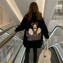 Big code printed autumn and winter necropolis women 2021 new loose 100 hitchins Chains Chains Chains with cap jacket baseball clothes