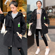 2021 New items Conspicuic Fashion Wind Clothes Han Edition Big Code Womens Dress New Middle And Long Style Jacket Cashew Casual Tooling Tide