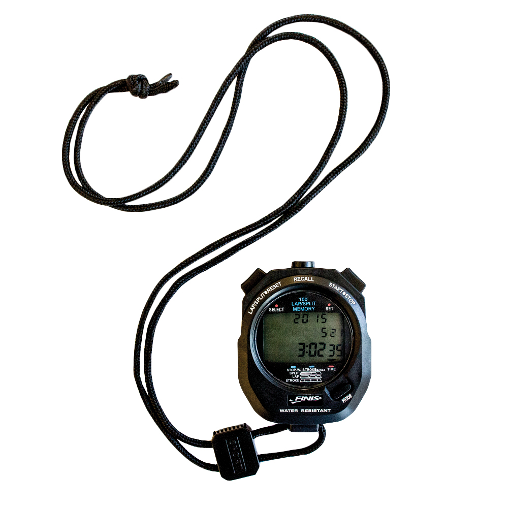 FINIS Stopwatch Training Race with Stopwatch 100 Segments with Memory Function Black