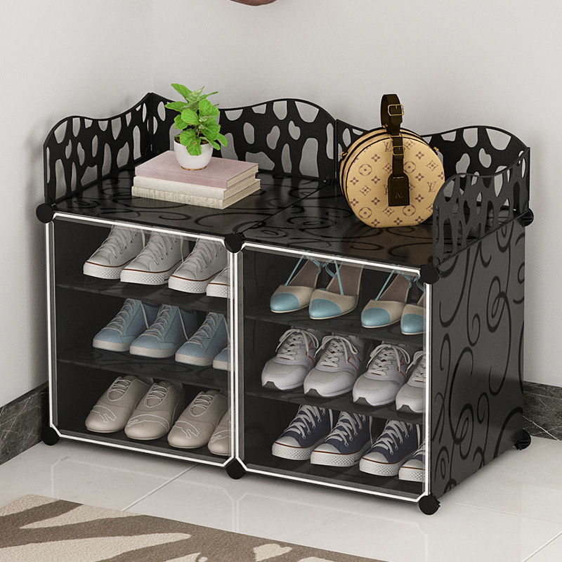 Shoe box storage box transparent plastic storage artifact separate space-saving shoe shelf simple modern Tibetan shoe small shoe cabinet