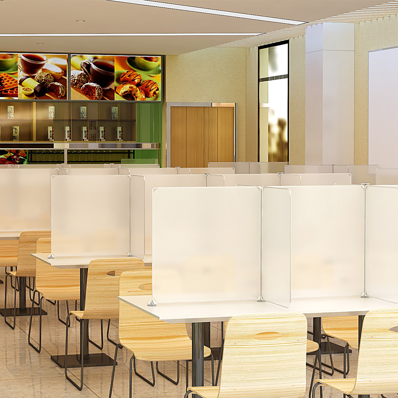 Desktop Partition Dormitory Dining Room Dining Room Students Canteen School Office Accommodation Transparent Fence Bezel Plastic Assembly