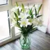 Mô phỏng Lily PU Hoa khô Hoa giả Vườn hoa Phòng khách Nhà hàng Trang trí nhà Bó hoa đơn 2 - Hoa nhân tạo / Cây / Trái cây đào đông đỏ giả Hoa nhân tạo / Cây / Trái cây