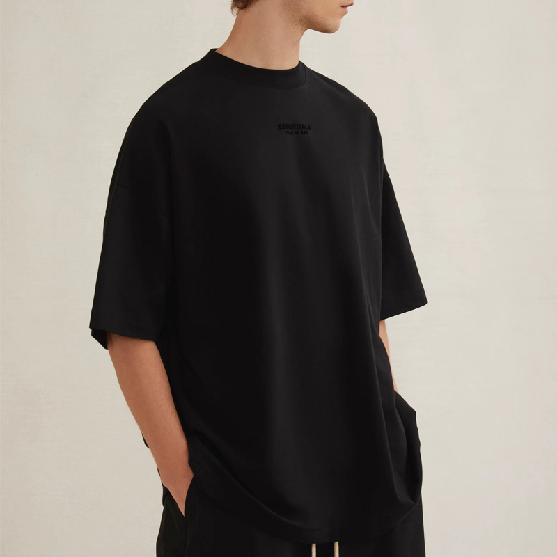 23Fw Fog Miki Essentials American High Street Fashion Brand Spring and Summer Loose Pure Cotton Short-Sleeved T-Shirt for Men and Women 23Fw Fog Miki Essentials American High Street Fashion Brand Spring and Summer Loose Pure Cotton Short-Sleeved T-Shirt for Men and Women