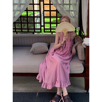 vcruan ashige whole fin live fringed pendant dress female 2022 summer new mid-length skirt