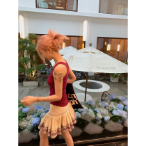 Ashigovcruan Isabea 400 thousand pin embroidered half-body dress Women 2022 Summer new high waist dresses