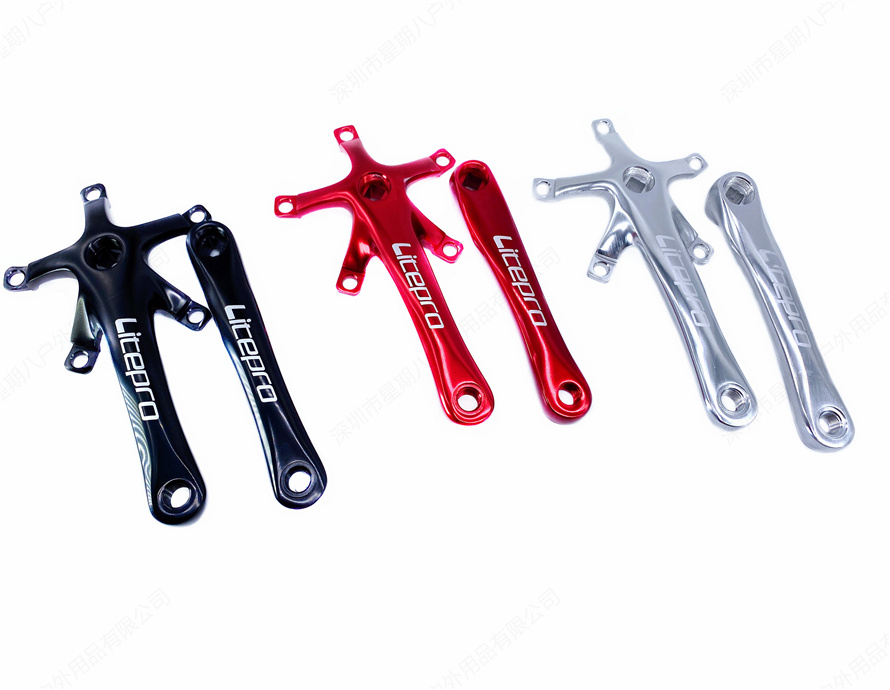 Litepro chainring crank folding car center axle crank tooth handle aluminum alloy polishing process 170mm