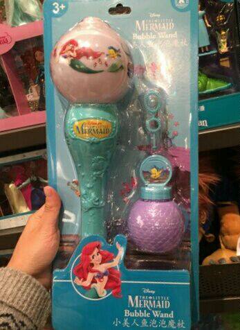 Мягкая игрушка 迪士尼美人鱼米奇音乐发光泡泡魔杖吹泡泡机原装泡泡水补充液现货 Disney