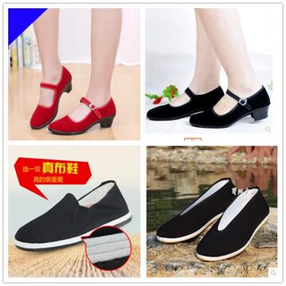 Old Beijing cloth shoes soft sole velvet dance shoes performance shoes