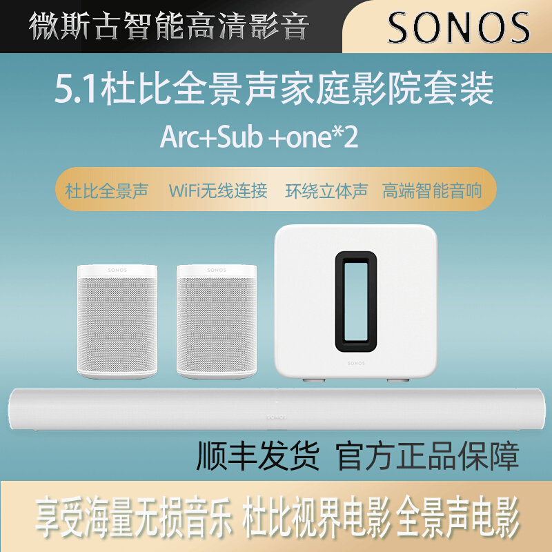 SONOS ARC SUB ONE*2 5 1 Dolby Atmos Home Theater Set 5 1 Speaker Home Living Room