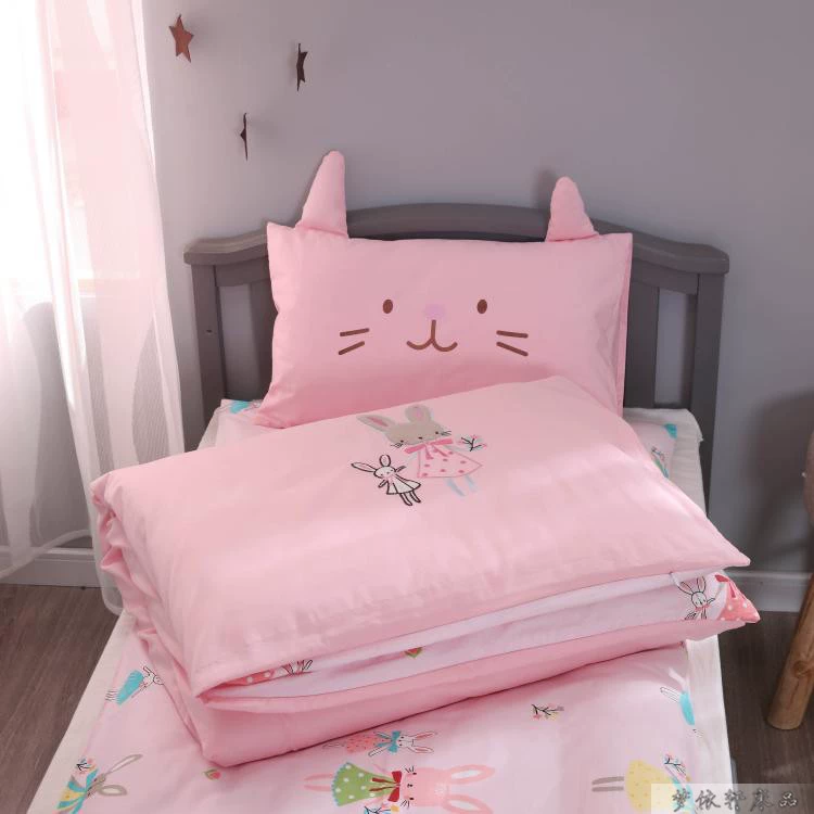 Nursery chăn bông ba mảnh giường bông trẻ em đang ngủ trưa hàng nôi em bé Liu Jiantao - Bộ đồ giường trẻ em 	bộ chăn ga gối đệm cho bé sơ sinh	