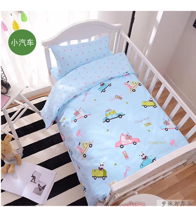 Bông mẫu giáo chăn ba mảnh mùa thu và mùa đông trẻ em nap cotton là bé bộ đồ giường bé sáu mảnh thiết lập với lõi