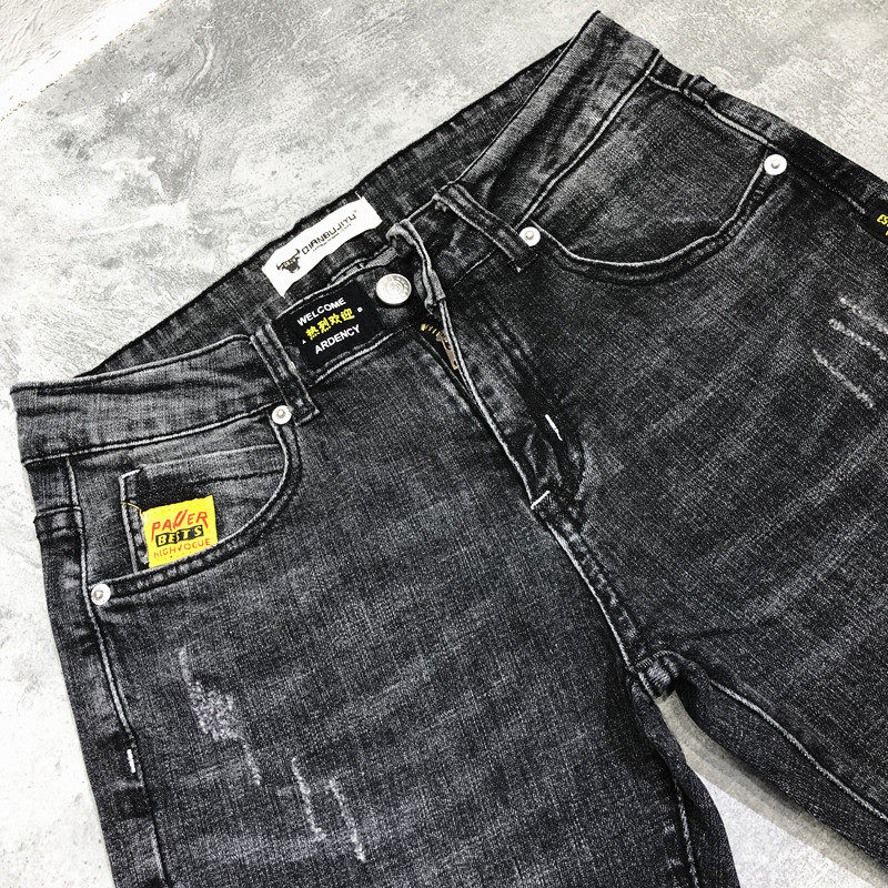 Autumn nine-point jeans men's slimming tide card hundred small feet stretch casual pants men's Korean version of the trend students 19 Autumn nine-point jeans men's slimming tide card hundred small feet stretch casual pants men's Korean version of the trend students 11