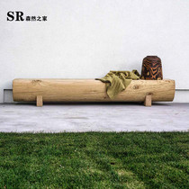 Nordic Solid Wood Round Strip Bench Personality Creative Retro Log Mound Folk Juku Rest Bench Genguan Swap Shootout Bench