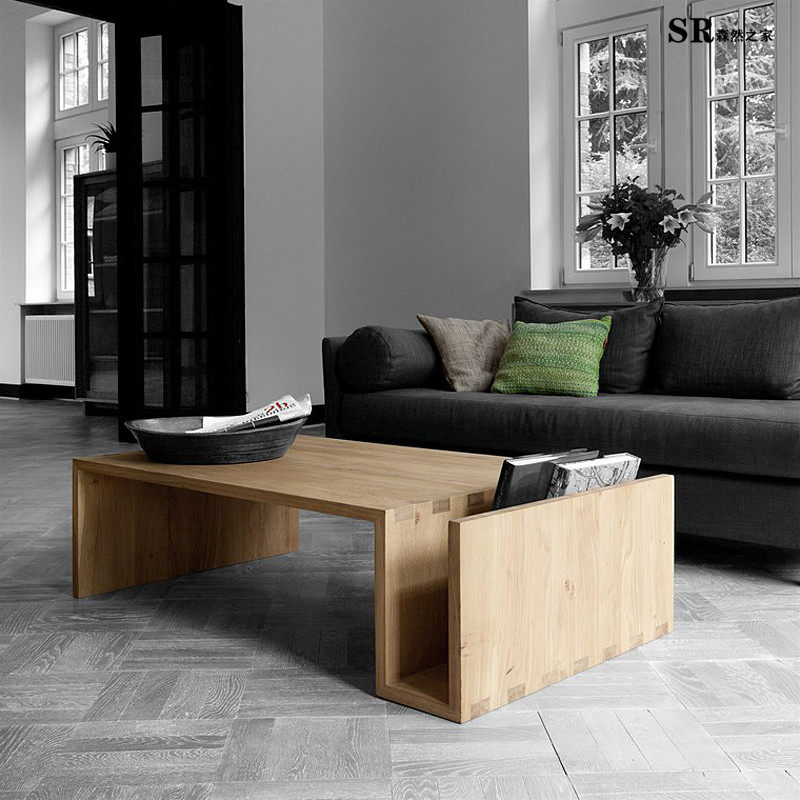 Nordic pure solid wood coffee table simple small apartment creative coffee table low table living room side corner few designer furniture