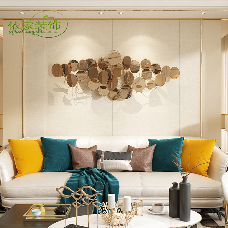 Eurostyle Solid Wall Decoration Wall Decoration Hotel Clubhouse Hall Stainless Steel Creative Background Wall Face Wall Pendant Soft Adornment-Taobao